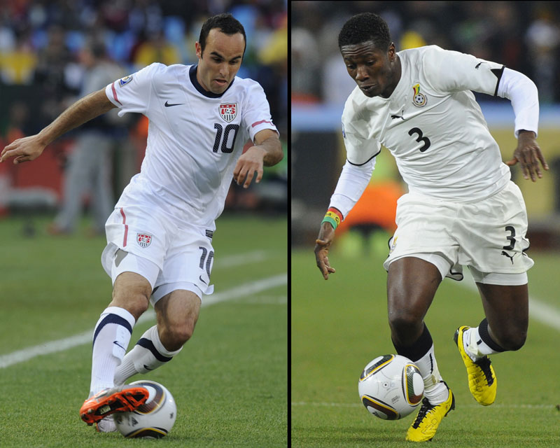 Landon Donovan and Asamoah Gyan